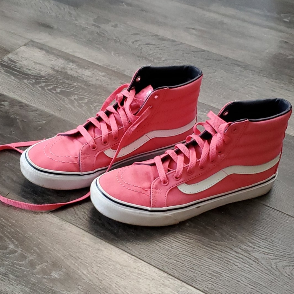 Vans Pink Hightops size 8